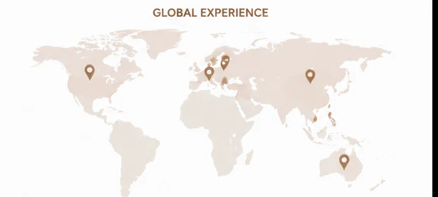 Global map showing Agorig client locations
