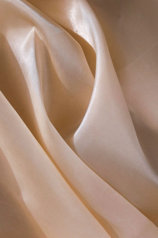 Natural silk fabric with soft folds